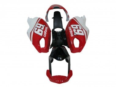 2008-2012 White Red Glossy Black 69 Ducati Monster 696 796 1100 1100S Motorcycle Fairings