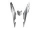 2013-2015 Silver Glossy Black Honda CBR500R Motorcycle Fairing