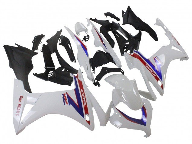 2013-2015 White Red Blue HRC Honda CBR500R Motorcycle Fairings