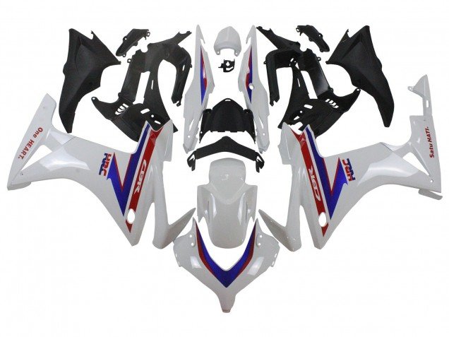 2013-2015 White Red Blue HRC Honda CBR500R Motorcycle Fairings