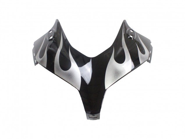 2013-2015 Glossy Black Silver Flame Honda CBR500R Motorcycle Fairings