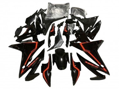 2016-2018 Glossy Black Red Honda CBR500R Motorcycle Fairings