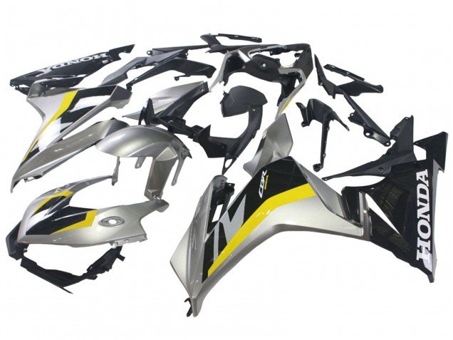 2019-2023 Silver Yellow Glossy Black Honda CBR500R Motorcycle Fairings