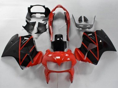 1998-2001 Red Glossy Black Stripe Honda VFR 800 Motorcycle Fairings