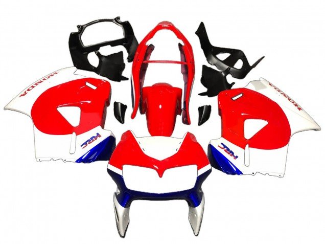 1998-2001 White Red Blue Honda VFR 800 Motorcycle Fairings