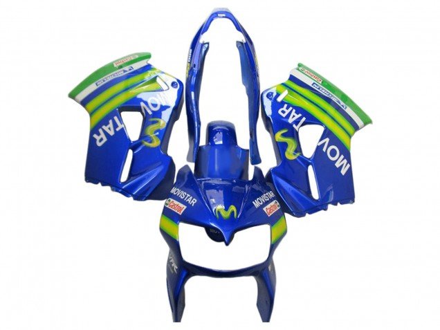 2002-2013 Blue Green White MoviStar Castrol Honda VFR 800 Motorcycle Fairings