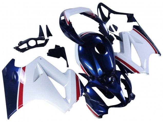 2002-2013 White Red Dark Blue Honda VFR 800 Motorcycle Fairings