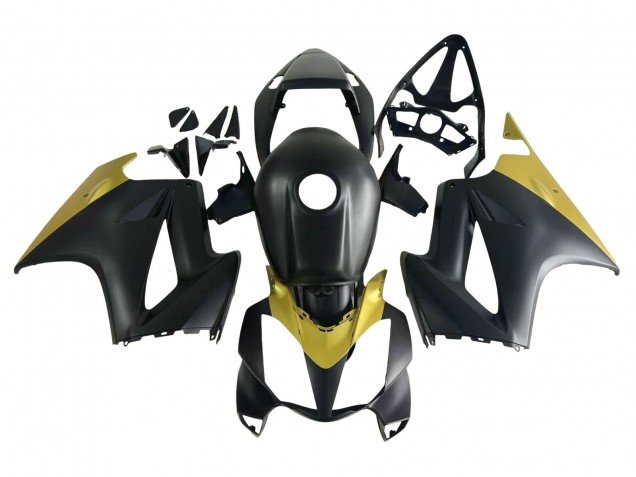 2002-2013 Yellow Matte Black Honda VFR 800 Motorcycle Fairings