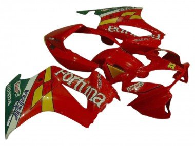 2002-2013 Red Yellow Green Fortuna Castrol Valsir 33 Honda VFR 800 Motorcycle Fairings