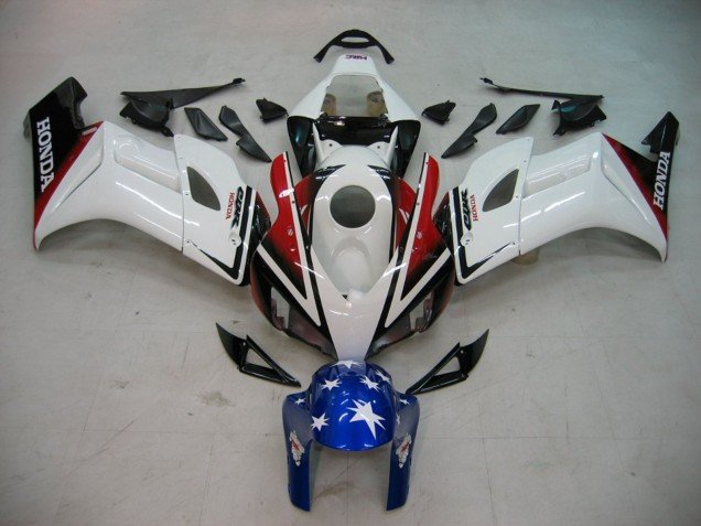 2004-2005 White Red Glossy Black Blue Star Honda CBR1000RR Motorcycle Fairings