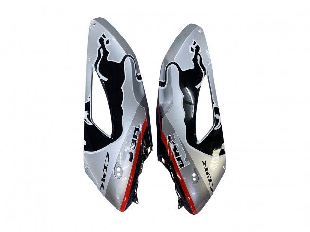 2004-2005 Silver Glossy Black Red Stripe Honda CBR1000RR Motorcycle Fairings