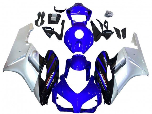 2004-2005 Silver Blue Glossy Black Honda CBR1000RR Motorcycle Fairings