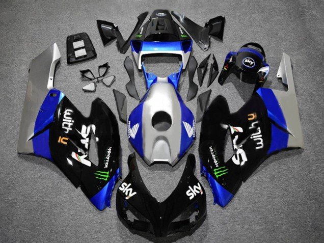 2004-2005 Silver Blue Glossy Black Green Monster Sky Honda CBR1000RR Motorcycle Fairings