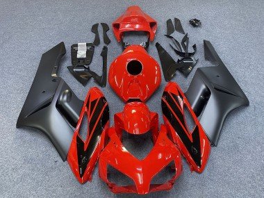 2004-2005 Grey Red Glossy Black Stripe Honda CBR1000RR Motorcycle Fairings