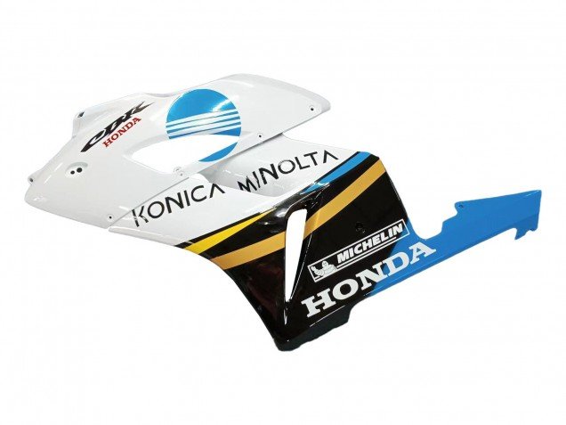 2004-2005 White Light Blue Yellow Black Konica Minolta Honda CBR1000RR Motorcycle Fairings