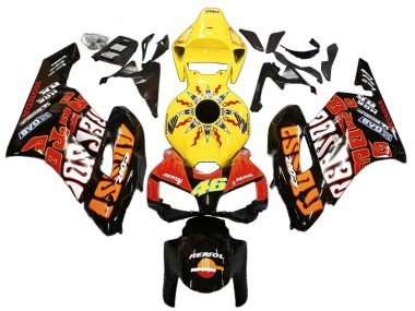 2004-2005 Yellow Orange Glossy Black Repsol Rossi 46 Honda CBR1000RR Motorcycle Fairings