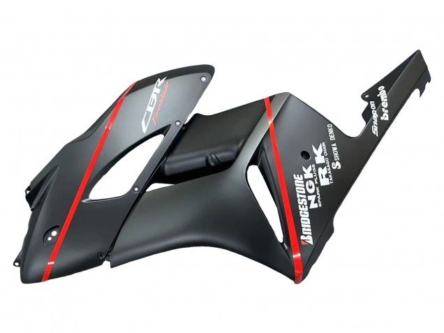 2004-2005 Glossy Black Glossy Grey Red Stripe Honda CBR1000RR Motorcycle Fairings