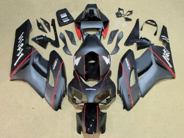 2004-2005 Glossy Black Glossy Grey Red Stripe Honda CBR1000RR Motorcycle Fairings