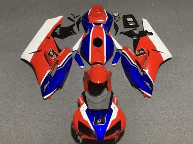 2004-2005 White Red Blue 6 Honda CBR1000RR Motorcycle Fairings