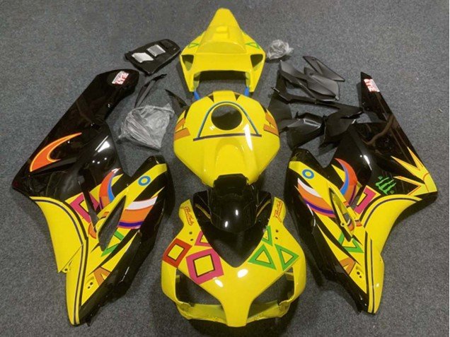 2004-2005 Yellow Glossy Black Orange Honda CBR1000RR Motorcycle Fairings
