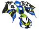 2006-2007 Blue Fluorescent Green Glossy Black Shark 46 Honda CBR1000RR Motorcycle Fairings