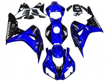 2006-2007 Blue Glossy Black Honda CBR1000RR Motorcycle Fairings
