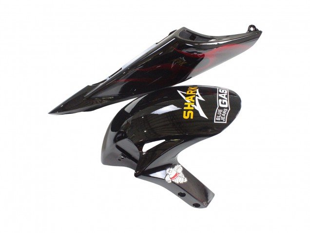 2006-2007 Glossy Black Yellow Red Flame Honda CBR1000RR Motorcycle Fairings