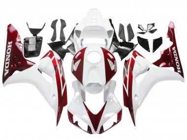 2006-2007 White Red Honda CBR1000RR Motorcycle Fairings