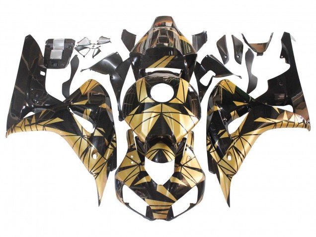 2006-2007 Gold Glossy Black Honda CBR1000RR Motorcycle Fairings
