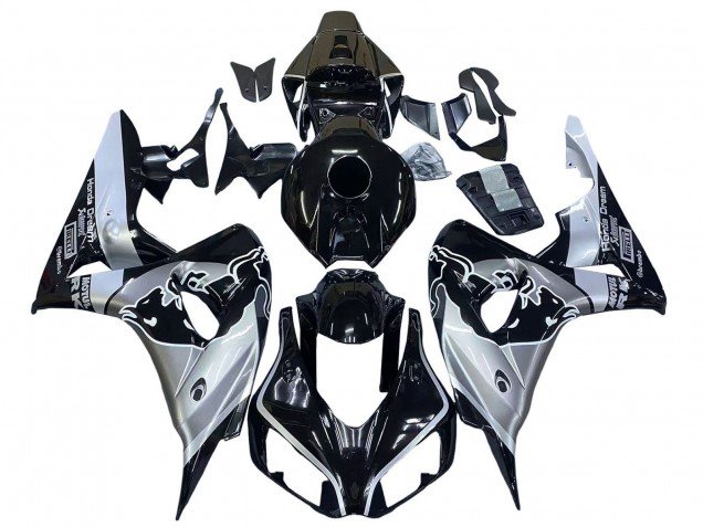 2006-2007 Silver Glossy Black Red Bull Honda CBR1000RR Motorcycle Fairings