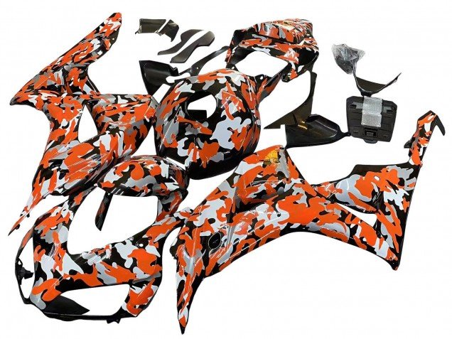 2006-2007 Black Orange Silver Camouflage Honda CBR1000RR Motorcycle Fairings