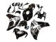 2008-2011 Glossy Black White Repsol 93 Honda CBR1000RR Motorcycle Fairings