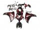 2008-2011 Glossy Black Red Flame Honda CBR1000RR Motorcycle Fairing