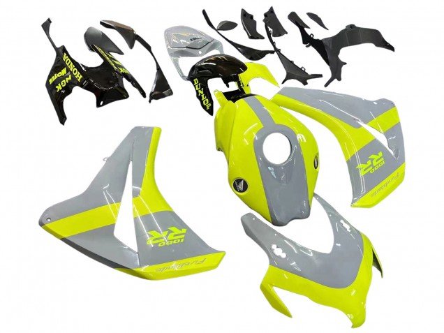 2008-2011 Nardo Grey Fluorescent Green Honda CBR1000RR Motorcycle Fairings