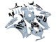 2012-2016 Light Grey Glossy Black Red Bull Honda CBR1000RR Motorcycle Fairings