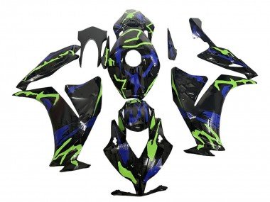 2012-2016 Green Blue Glossy Black Honda CBR1000RR Motorcycle Fairings