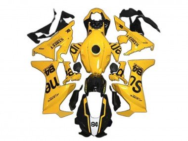2017-2023 Yellow Glossy Black Supreme 84 Honda CBR1000RR Motorcycle Fairings
