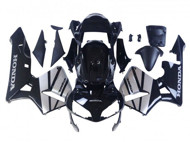2003-2004 Silver Glossy Black Honda CBR600RR Motorcycle Fairings