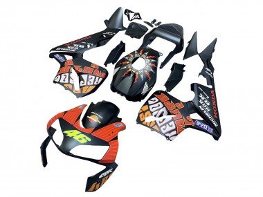 2003-2004 Matte Black Orange Repsol Rossi 46 Honda CBR600RR Motorcycle Fairings