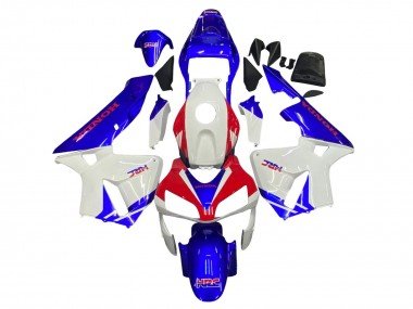 2003-2004 White Blue Red HRC Honda CBR600RR Motorcycle Fairings