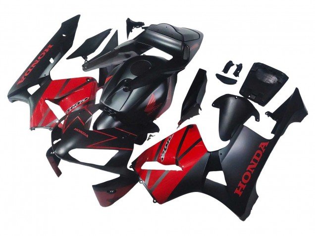 2003-2004 Red Glossy Black Matte Black Honda CBR600RR Motorcycle Fairings