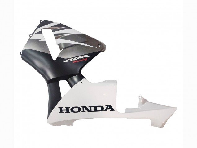 2003-2004 White Matte Black Racing Honda CBR600RR Motorcycle Fairings