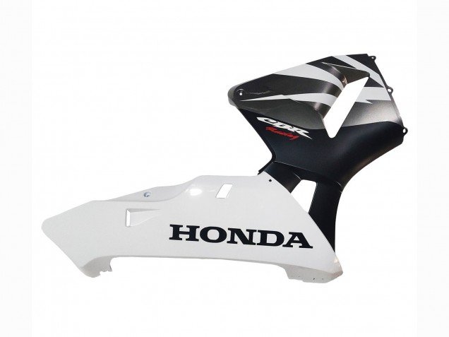2003-2004 White Matte Black Racing Honda CBR600RR Motorcycle Fairings
