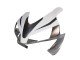 2003-2004 White Matte Black Racing Honda CBR600RR Motorcycle Fairings