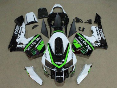 2003-2004 White Green Glossy Black Monster Honda CBR600RR Motorcycle Fairings