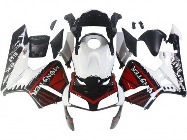 2003-2004 White Red Glossy Black Monster Honda CBR600RR Motorcycle Fairings