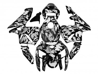 2005-2006 Black White Grey Camouflage Honda CBR600RR Motorcycle Fairings