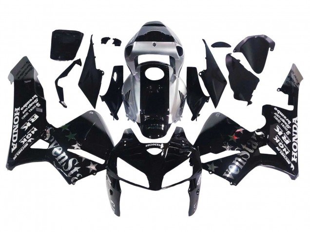 2005-2006 Black Silver SevenStars Honda CBR600RR Motorcycle Fairings