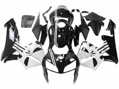 2005-2006 Black White Honda CBR600RR Motorcycle Fairing