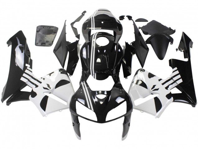 2005-2006 Black White Honda CBR600RR Motorcycle Fairing
